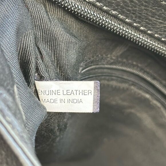 Genuine pebbled leather shoulder handbag purse, tote hobo, like new clean - Picture 9 of 10